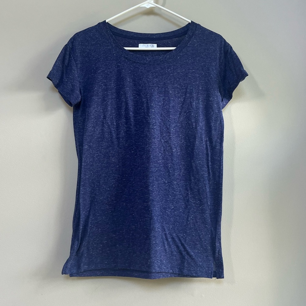 Awake Heathered Navy Women's Short Sleeve Tshirt Small (S)